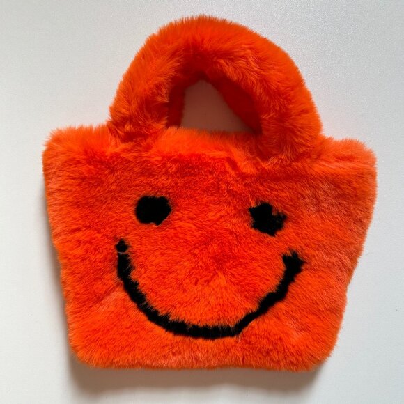 Halloween Orange Fuzzy Purse - Picture 1 of 6